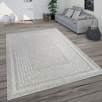 Paco Home Paco Home - Alfombra Interior Exterior Balc&oacute;n Terraza Cocina Dise&ntilde;o Escandinavo Moderno 80x150 Cm, Crema