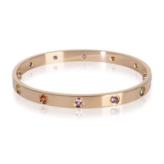 Cartier Pre-Owned Cartier Rose Gold Rainbow Gemstone Love Bracelet