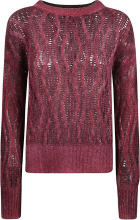 Avant Toi Cashmere Gebreide Trui - Dames - Cashmere truien - Rood - S - Kasjmier - Truien & Vesten