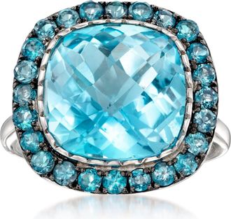 Ross-Simons Sky and London Blue Topaz Ring in Sterling Silver