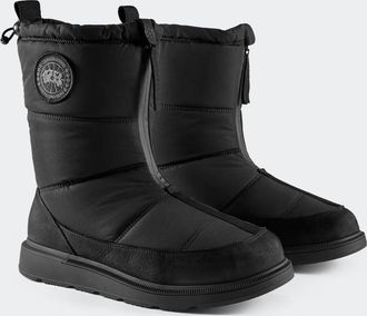 Canada Goose Botte doudoune à revers Crofton pour hommes (Hommes, Black, US 10)