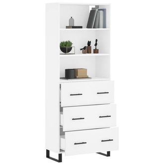 Berkfield Home Highboard White 69.5x34x180 cm Engineered Wood