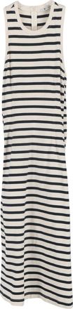 Alexander McQueen T Alexander McQueen gebreide gestreepte midi-jurk in blauwe wol