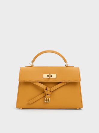 Charles & Keith Tricha Knotted-Belt Top Handle Bag