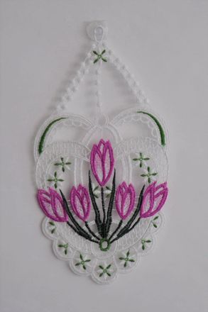 STICKEREIEN PLAUEN Fensterbild »Krokusse«