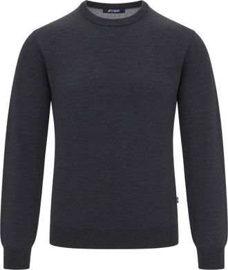 K-Way Dark Grey Melange Sebastian Cashmere-Blend Sweater