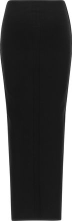 Rick Owens Front-Slit Knit Skirt - Black