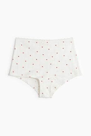 H&M Shortie mit Pointellemuster - White