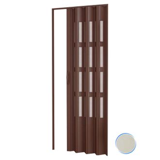 Pinto Puerta Plegable De Interior En Kit Con Vidrios De Pvc Mod. Sonia Marfil 1013 82x210 Cm