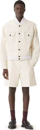 Lanvin Teddy Jacket In Denim in White, Beige at Nordstrom, Size X-Large Eu