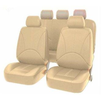 OEM Juego De 9 Fundas Universales Para Asientos De Coche De Piel Sint&eacute;tica Color Beige