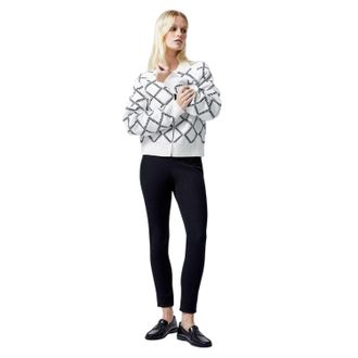 French Connection Damesvest met ruitjespatroon, omkeerbaar en met een ruime pasvorm (Wit)