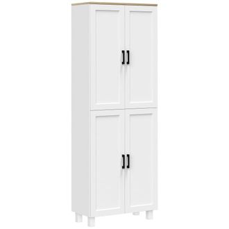 HOMCOM Alacena de cocina 60x30x171 cm blanco
