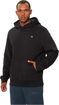 Calvin Klein Stijlvolle Hoodie met Capuchon - Heren - Hoodies - Zwart - 2XL - Katoen - Hoodies & sweatvesten