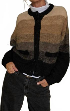 Nation Ltd Tessa Ombre Cardigan In Machiatto Ombre