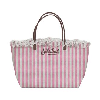 MC2 Saint Barth Tote Bags, female, Pink, Size: ONE SIZE City Bag Mid Fringe