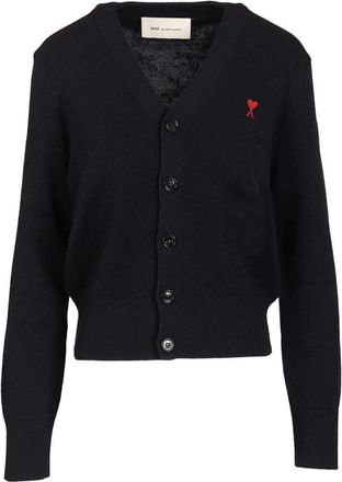 Ami Ami de Coeur Cardigan - Dames - Vesten - Blauw - S - Wol - Truien & Vesten