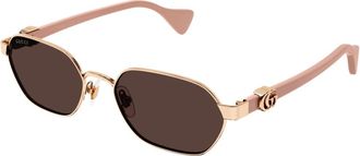 Gucci Gg 1593S 003 Zonnebrillen - Dames - Zonnebrillen - Geel - 56 MM - Accessoires