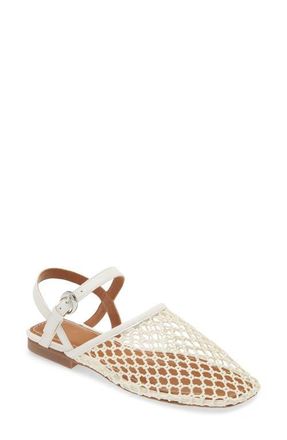 Staud Rete Slingback Flat in Paper Netting at Nordstrom, Size 5Us