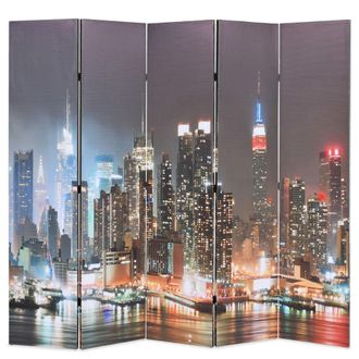 Berkfield Home Folding Room Divider 200x170 cm New York by Night