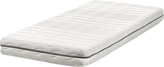 Beliani Colch&oacute;n De Espuma Viscoel&aacute;stica Con Funda Extra&iacute;ble Blanca Y Gris 90 X 200 Cm Jolly