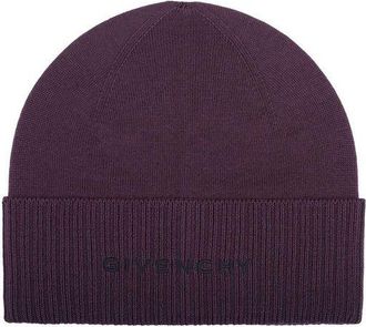 Givenchy Purple Wool Mens Beanie