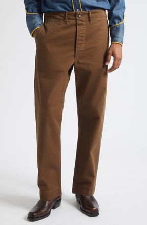 Ralph Lauren Cotton Twill Field Chino Pants in Dark Brown at Nordstrom, Size 36 X 32
