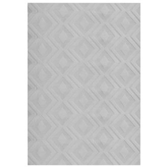Beliani Alfombra Para Sala De Estar Moderna Forma Rectangular Jacquard 160 X 230 Cm Pelo Corto Gris Kevirel