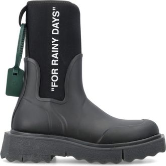 Off-white Black Round-toe Boots