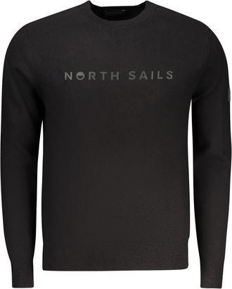 North Sails Black Viscosa Men Mens Sweater