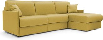 Divani.Store Divani.store - Evans Sof&aacute; Esquinero Convertible En Tela Impermeable 232 Cm Izquierdo (mat. 120x197) Amarillo