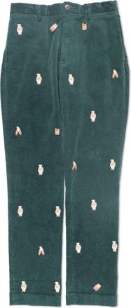 Ralph Lauren Polo Ralph Lauren Cotton Stretch Corduroy Embroidered Slim Fit Trousers Size 32