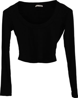 Reformation Jeans Long Sleeve Top in Black Cotton