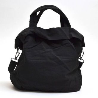 Calla Nylon Shoulder Tote In Black