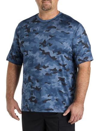 Reebok Big & Tall Performance Camo T-Shirt in Blue Multi at Nordstrom, Size 4X Big