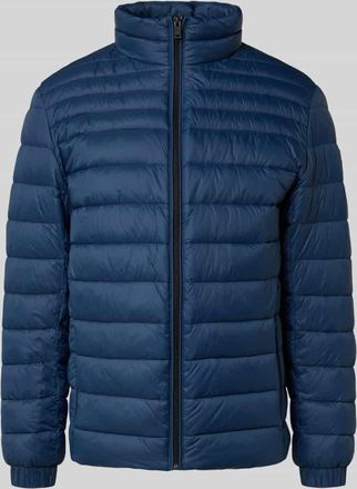 Boss Orange by Hugo Boss BOSS Orange Slim Fit Steppjacke mit Label-Patch Modell ODEN2 in Rauchblau, Größe 46