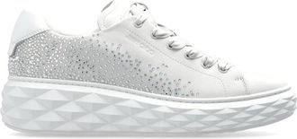 Jimmy Choo London Diamond Light Maxi Sneakers - Dames - Sneakers - Wit - 38 EU - Leer - Schoenen