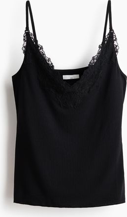 H&M MAMA Nursing strappy top - Schwarz