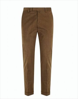 BRIGLIA 1949 Brown Cotton Trousers
