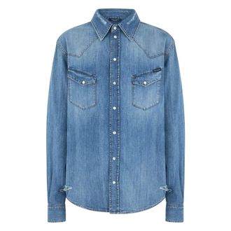Dolce & Gabbana Denim Shirts, male, Blue, Size: 3XL Denim Shirt