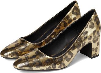 Aerosoles Minetta High Womens Heels Gold Metallic Leopard : 6.5 B - Medium, Leather