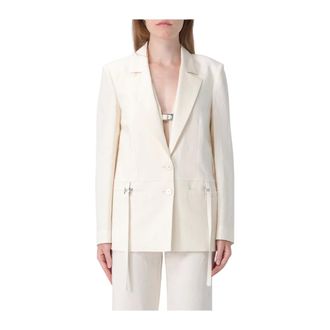Patrizia Pepe Blazer monopetto con dettaglio fiocco - - Jackets - Donna - Beige - S