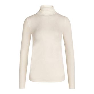 Bruuns Bazaar Angela Roll Neck - Dames - Longsleeves - Wit - S - Wol - Tops