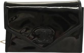 Chanel Pre-owned Clutches, female, Black, Size: ONE SIZE Pre-owned Vintage Leather Clutch