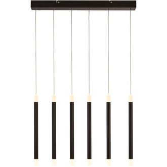 Searchlight Wands Barra led 6 Luces Colgante Negro 2700K - Searchlight