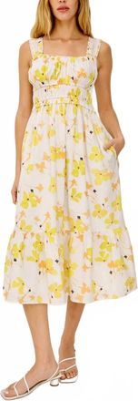 Rails Rafaella Smocked Dress In Tossed Daffodils