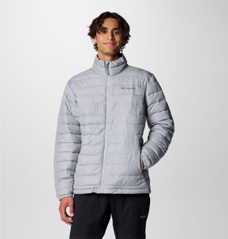 Columbia Steppjacke COLUMBIA Powder Lite II Jacket, Herren, Gr. XXL, grau (columbia grau), Web, Obermaterial: 100% Polyester. Wattierung: 100% Polyester, norma