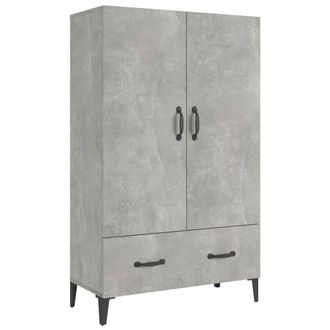 Berkfield Home Highboard Concrete Grey 70x31x115 cm Engineered Wood | Size: 70 x 31 x 115 cm