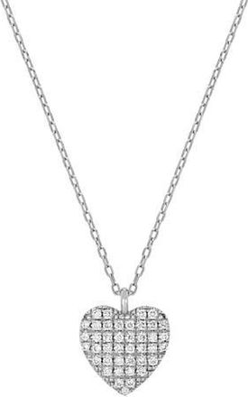 Bony Levy Diamond Heart Pendant Necklace in 18K White Gold at Nordstrom Rack