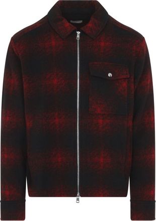 Moncler Red Checked Shirt Jacket